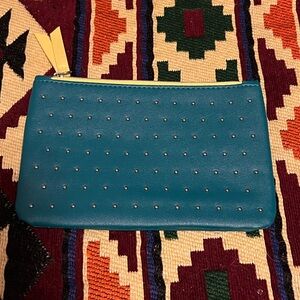 IPSY Purse - March 2019 - Studded Blue/Green Beauty Bag
